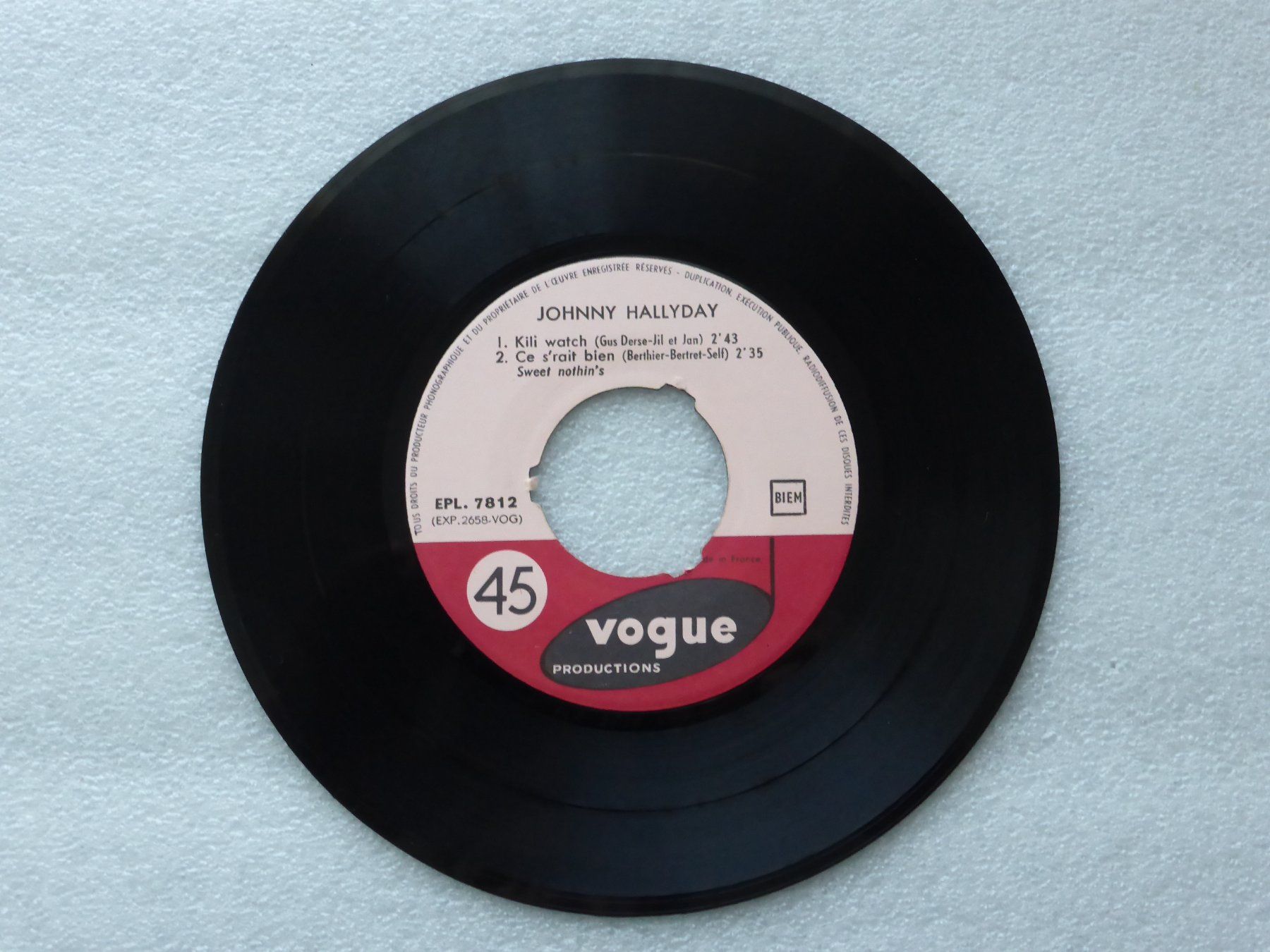 Dischi in vinile: Vinyl Single   EP  JOHNNY HALLYDAY – Usato da Küssnacht am Rigi venduto da Mondkinder 1
