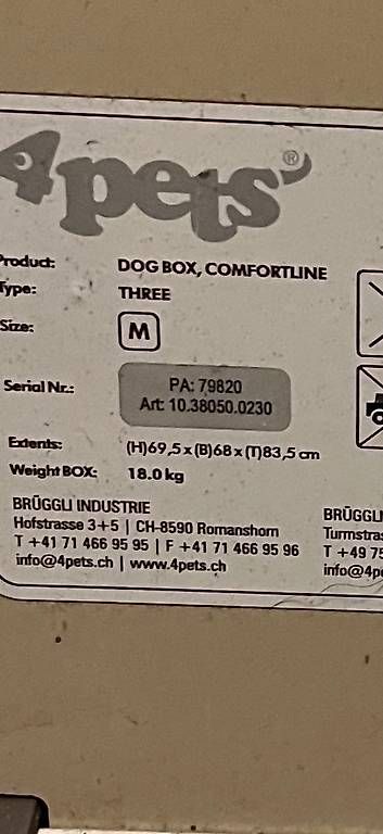 Käfige, Transport & Sicherheit: 4pets Hundebox  – Gebraucht aus Schattdorf von simi972 4