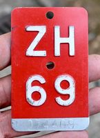 Velonummer ZH von 1969 - Zürich - ZH 69