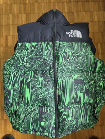Piumino The North Face stampa verde nero taglia S