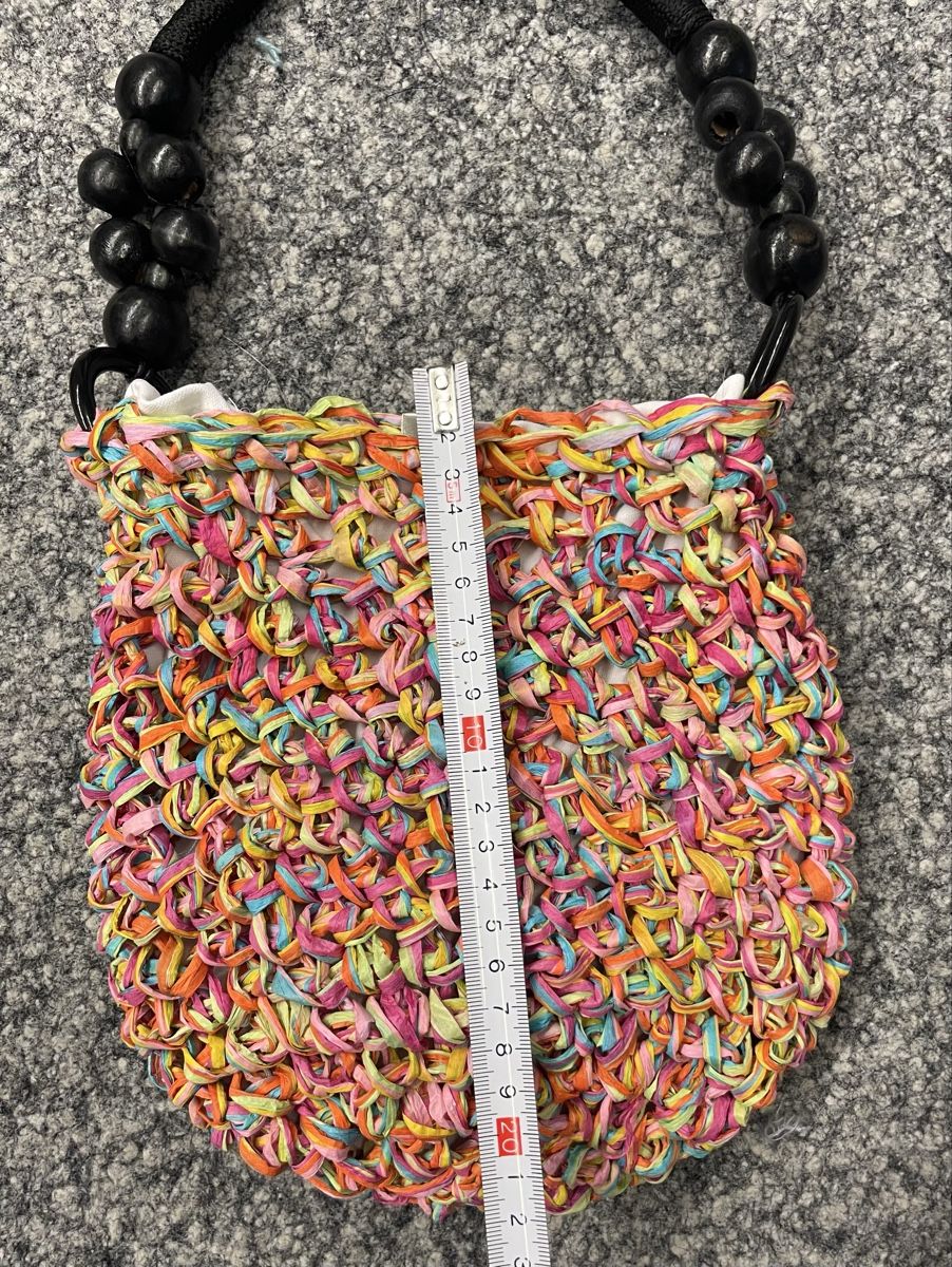 Borse da donna: Bunte  Sommer Tasche mit Perlenhenkel, – Nuovo e nell'imballaggio originale da Au ZH venduto da Jaggy4 3