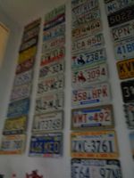 Tolle alte farbig USA Auto Nummern Sammlung 45 Stk Oldtimer