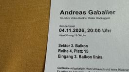 1 Ticket KKL  ausverkauftes  Konzert A.  Gabalier 4.11.2026