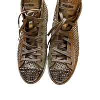 MIU MIU studded golden high top sneakers Isabel marant type