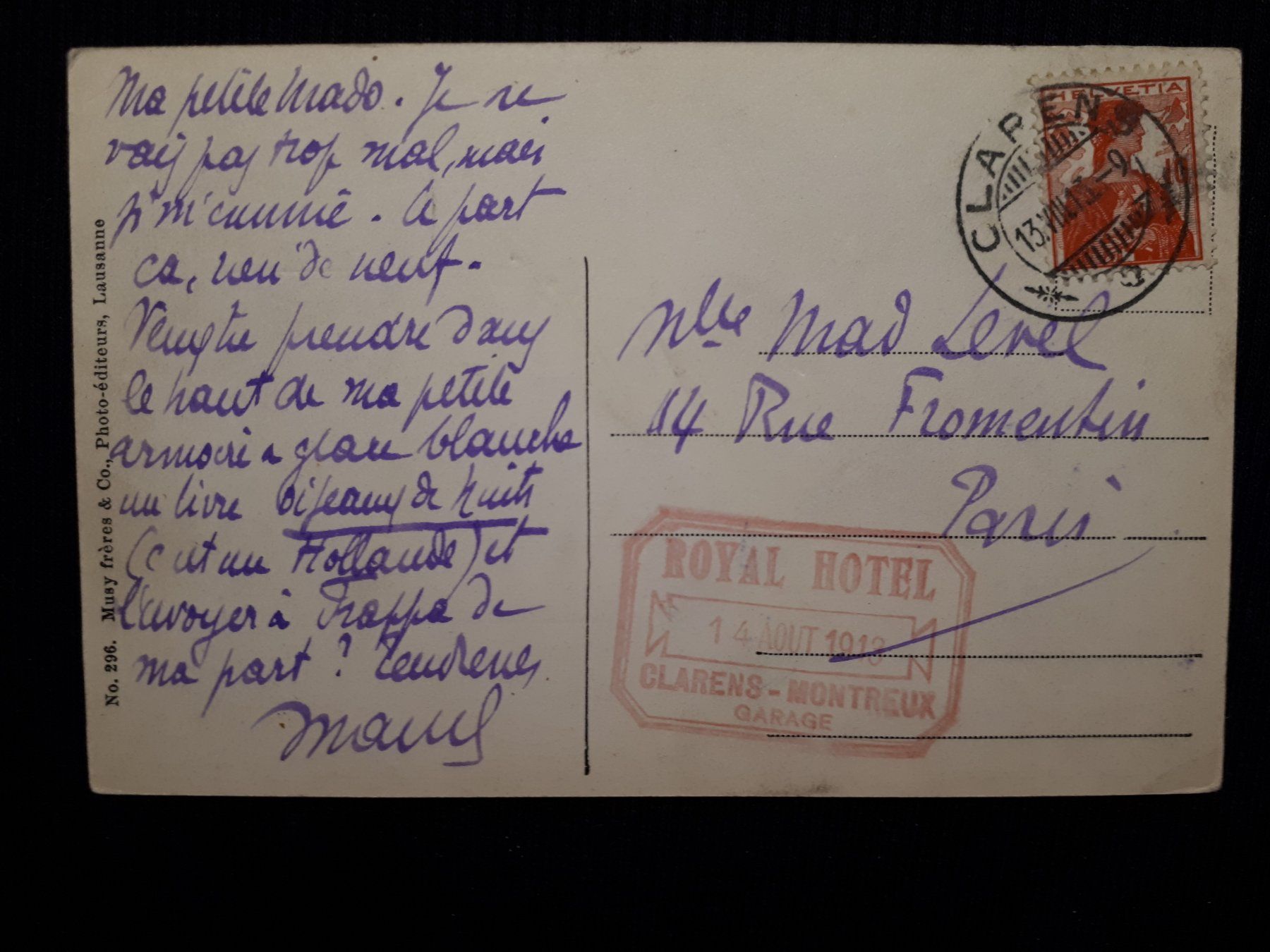 Ansichtskarten: CHATEAU DE CHILLON - 1913 – Gebraucht aus Ponto Valentino von giorgia06 1