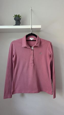 Langarm-Polo in schönem Rosa 