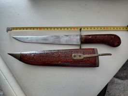 Antiker Messer aus Indien mit Scheide, Sammlerstück!