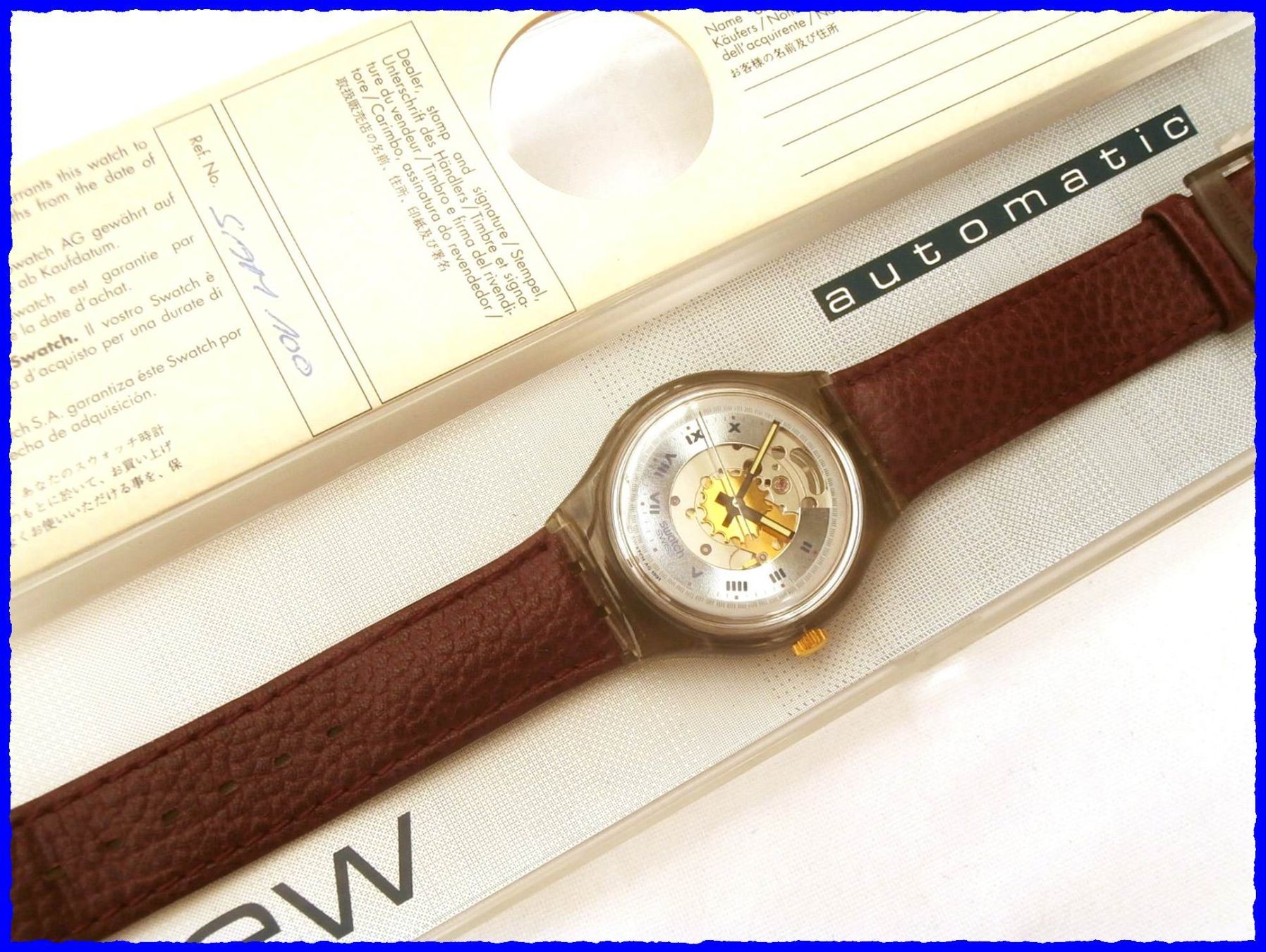 Swatch Orologi: SWATCH Automatic "RUBIN" (SAM100) - NEU mit Box – Nuovo e nell'imballaggio originale da Worblaufen venduto da Re_mo81