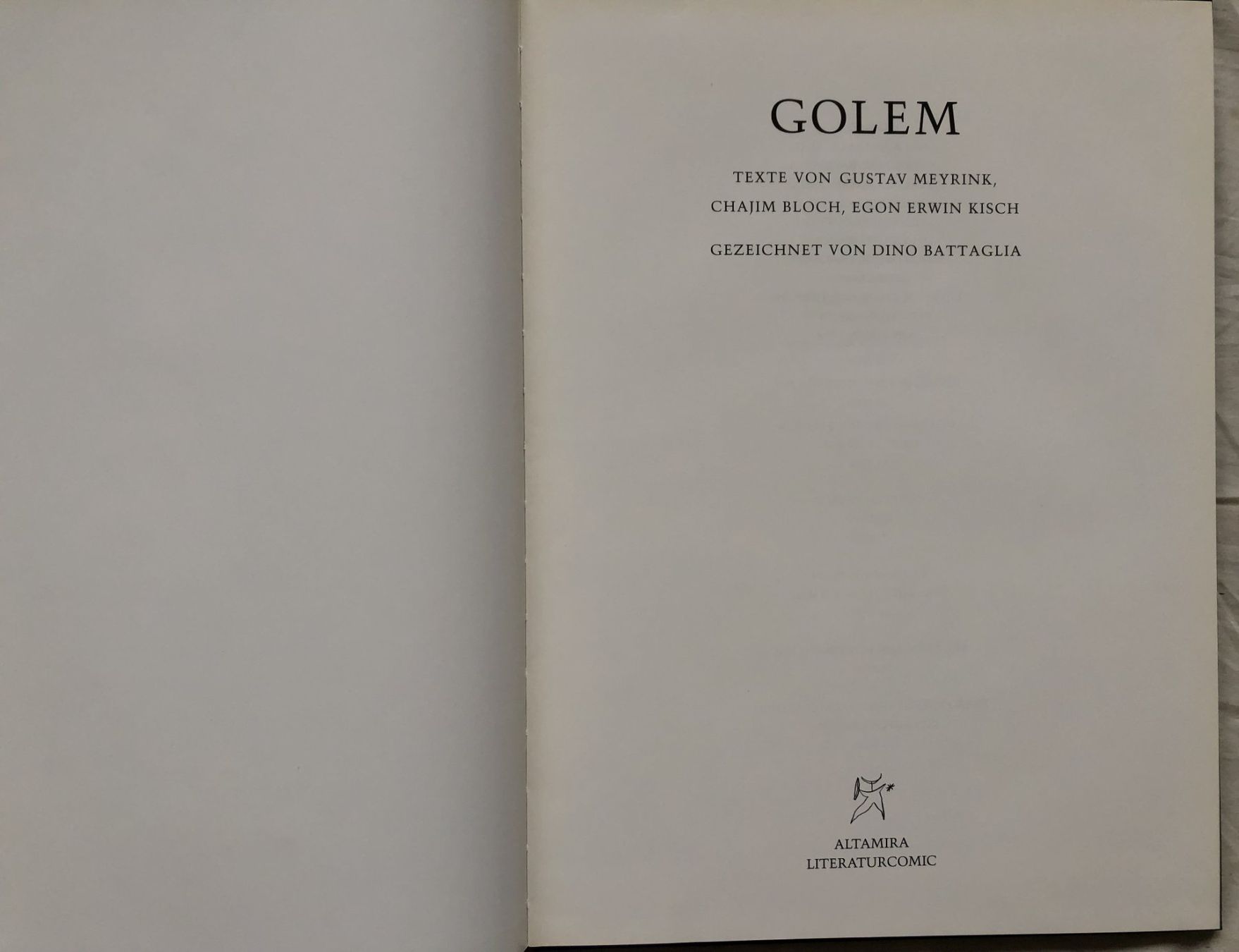 Fumetti: GOLEM - Altamira Literaturcomic – Usato da Schaffhausen venduto da durruti 1