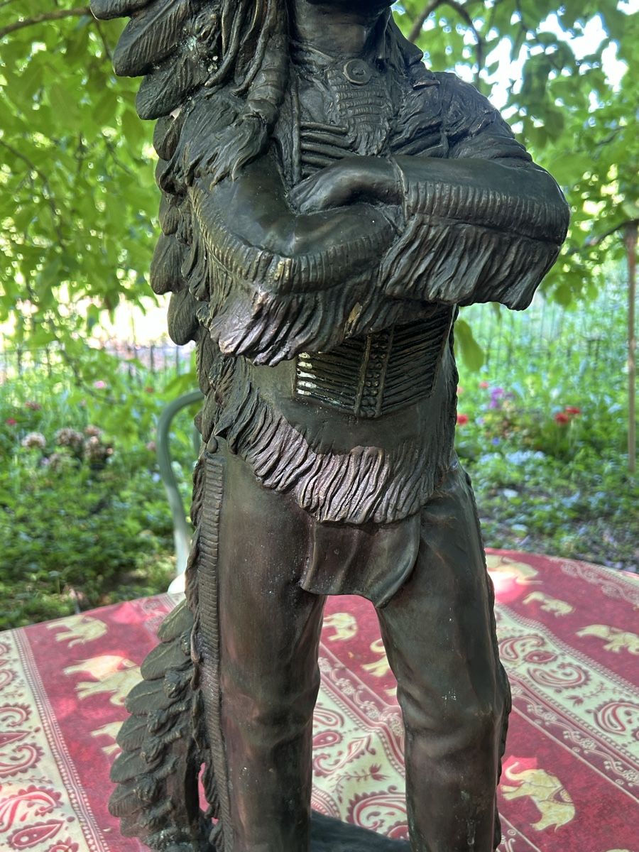 Skulpturen & Statuen: Chef indien bronze  – Gebraucht aus Geneve von Fil1997 3