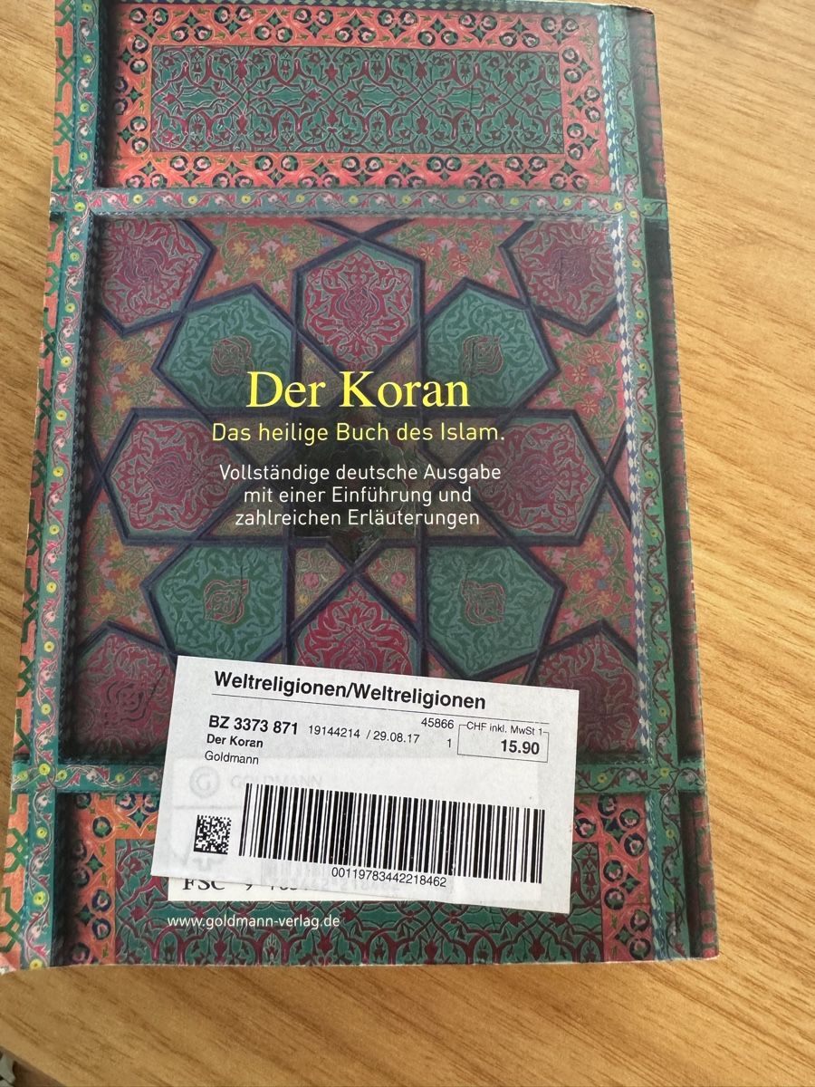 Livres: Der Koran, Goldmann – Neuf (Voir description) à Steffisburg par mina-pam 1
