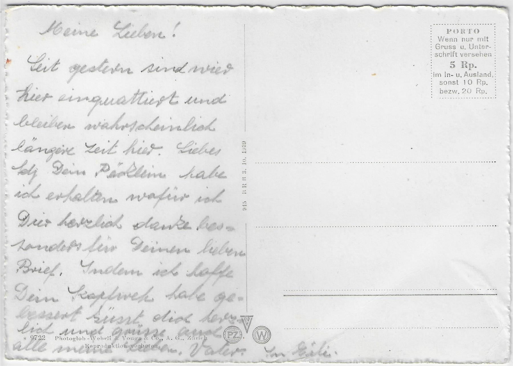 Cartes postales: Wassen mit Kl. Windgälle – Antique à Ettingen par Kartenplanet 1