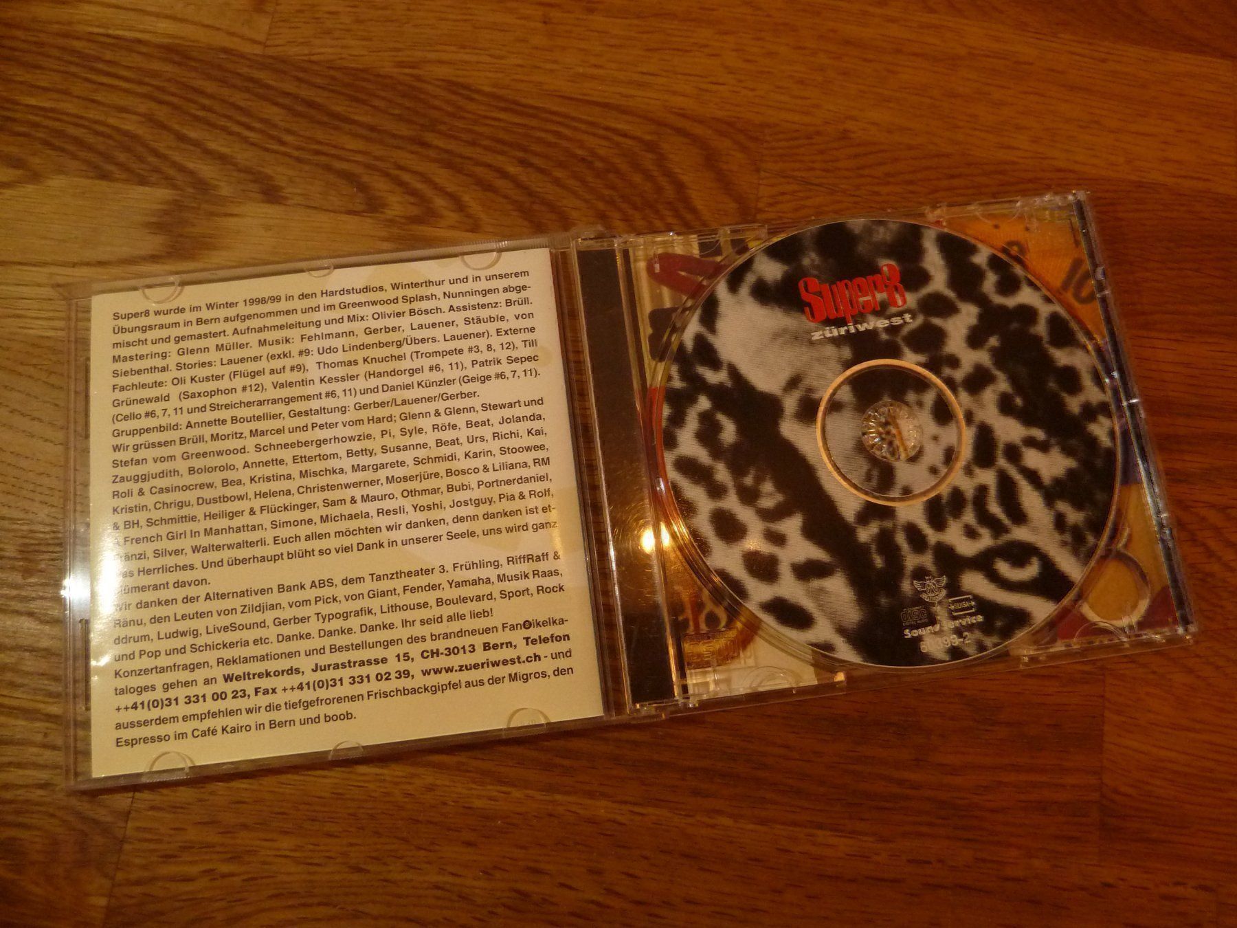 CD: Züri West SUPER 8 CD 01.03.1999 – Usato da Hochfelden venduto da swissice 1