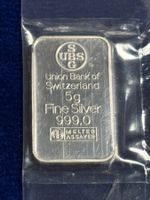 5 g Silberbarren UBS NEU ORIGINAL VERPACKT