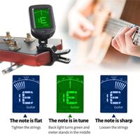 Clip-On Stimmgerät Tuner Gitarre Bass Ukulele Chromatisches