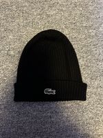 Lacoste Rippstrick-Mütze Schwarz – Wie neu (NP 69.-)