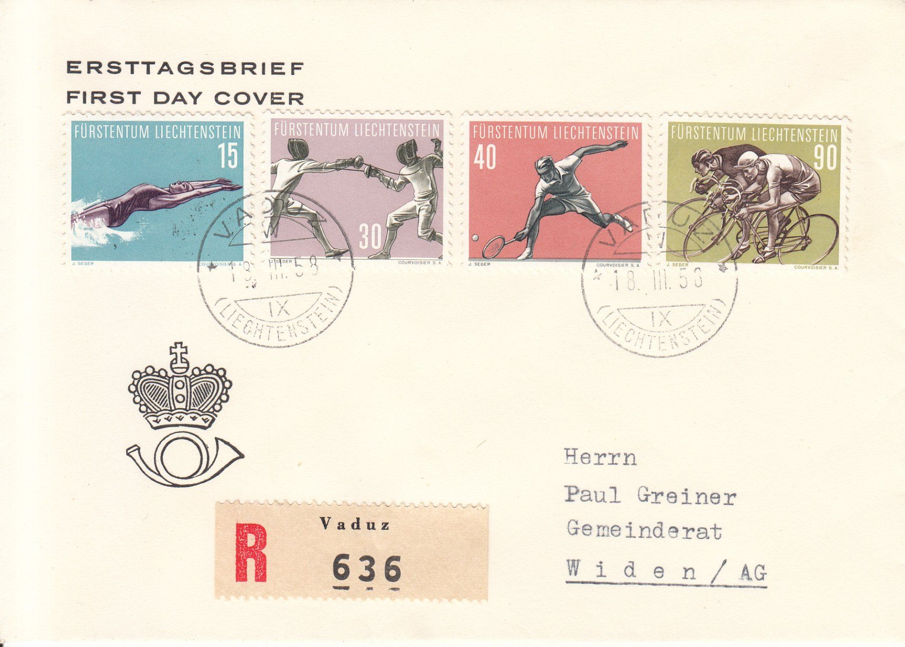 Tutti i francobolli: LBK 309 - 312 FDC – Usato da Bürglen TG venduto da StampGraf