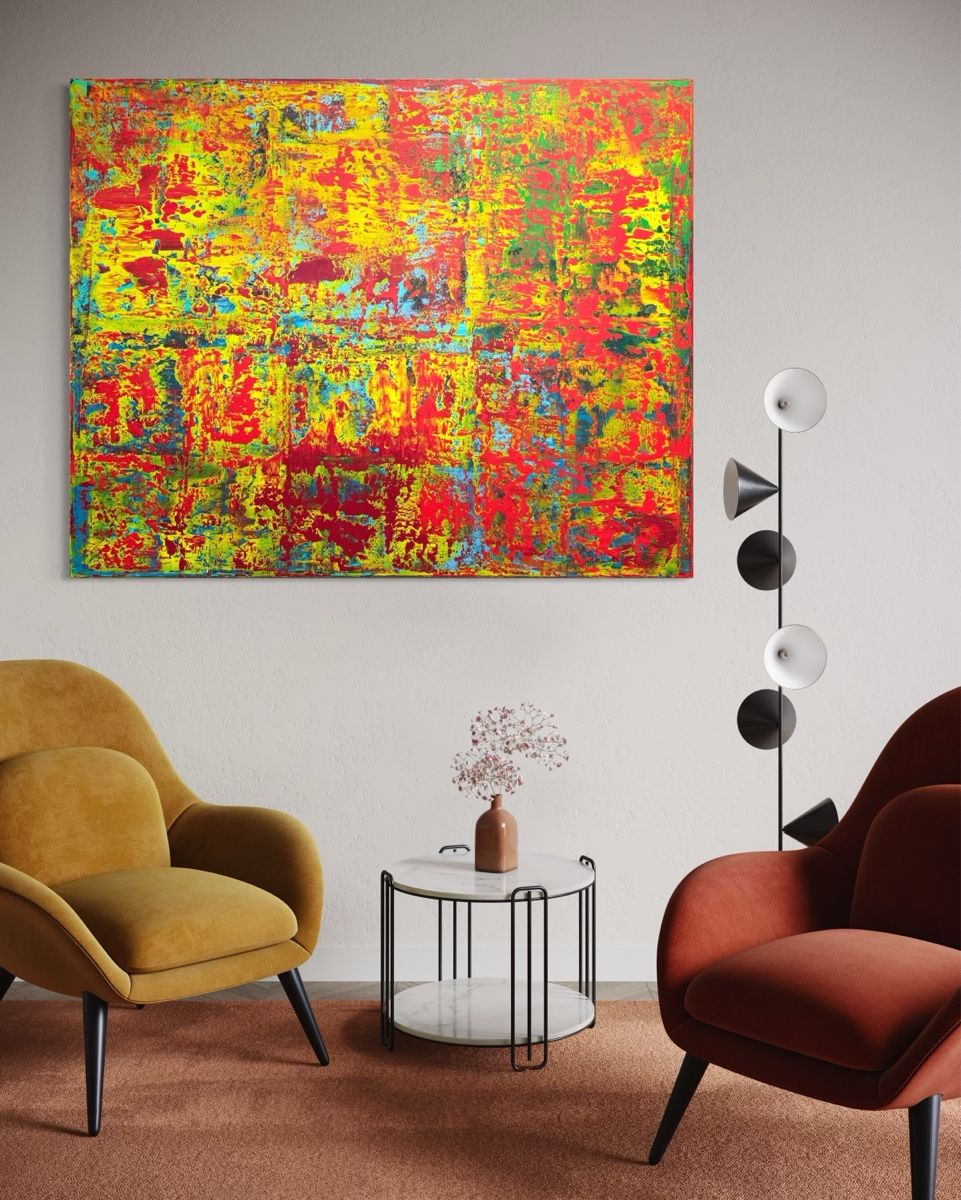 Gemälde: Original Gemälde, abstrakt, farbenfroh, einmalig! 150x120 cm – Neu und originalverpackt aus Berikon von home-artsch 9