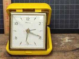 Wunderschöner alter Wecker Reisewecker Nr 6 Blessing Germany