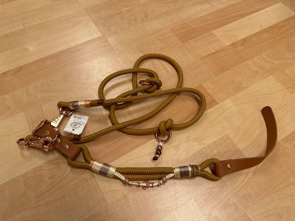 Leder-Hundeleine Für Kleine Hunde – Verstellbar 100-200 Cm, 10 Mm Breit, Braun