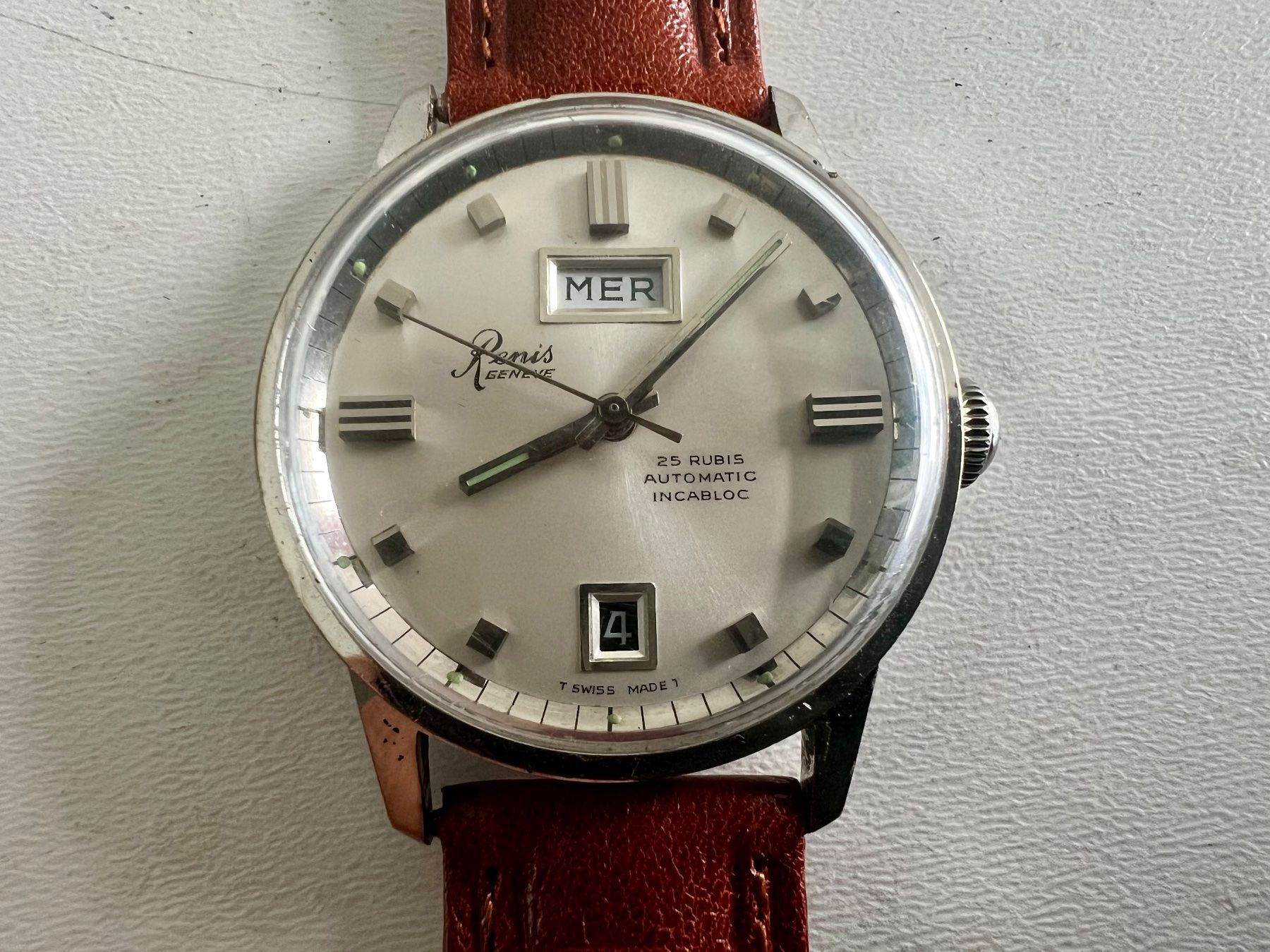 Uhren: RENIS vintage automatic big day / date wristwatch – Gebraucht aus Le Mont-sur-Lausanne von LycaGallery 1