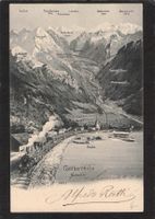 Gotthardbahn bei Flüelen UR , gel. 1905