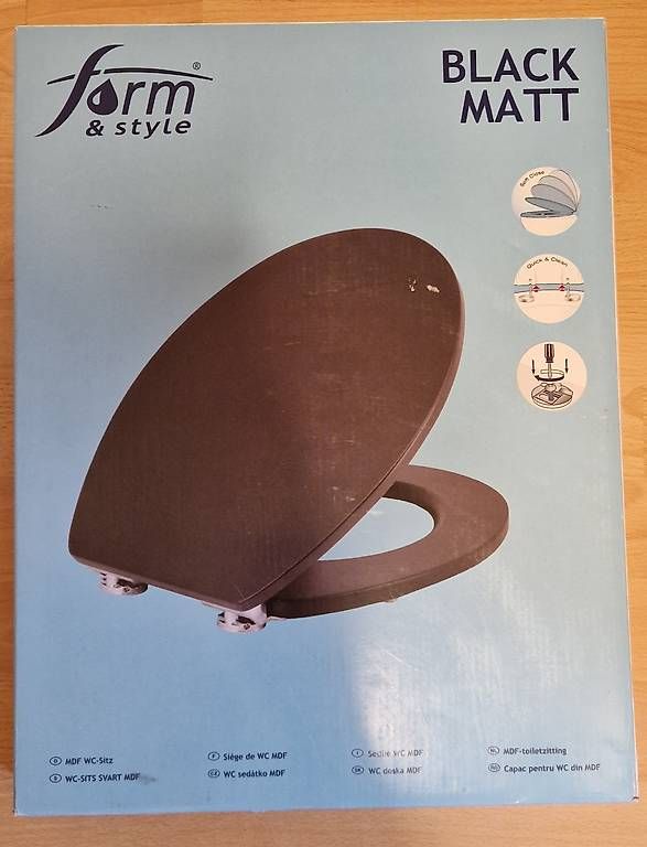 WC: WC Deckel matt schwarz – Neu und originalverpackt aus Felben-Wellhausen von Vollpfoschta