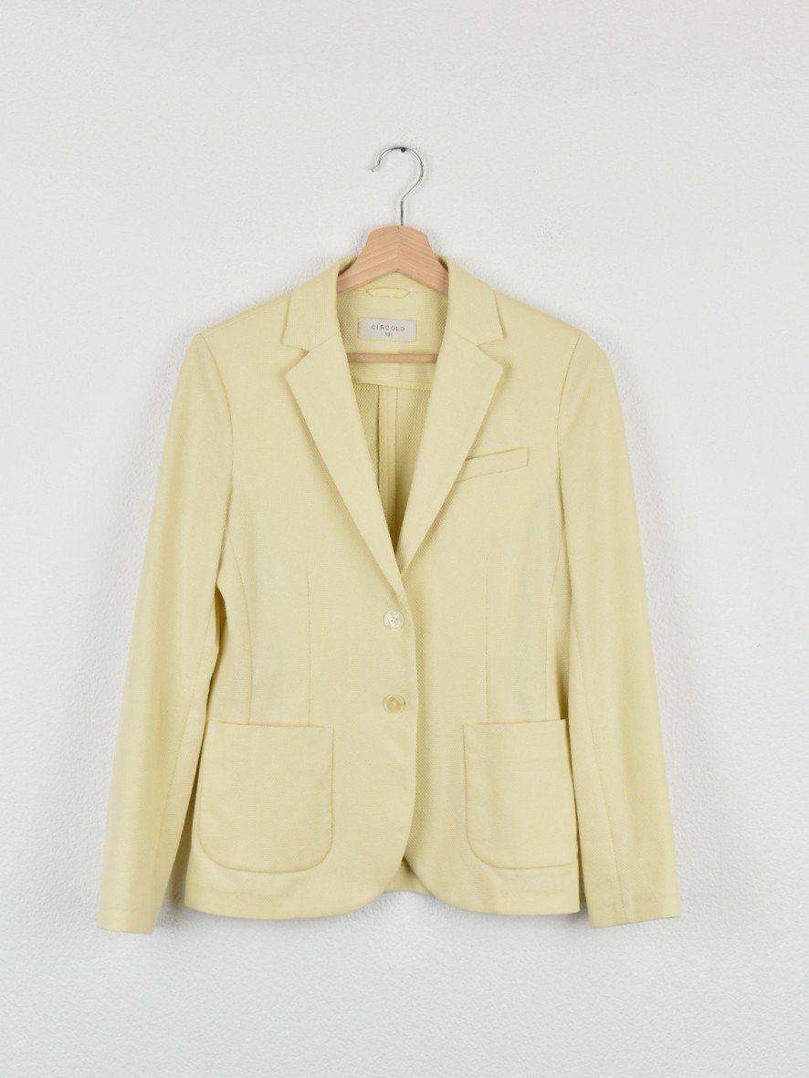 Circolo Jacken: Circolo 1901 Blazer, Gr.36, hellgelb, 97% Baumwolle – Neu (gemäss Beschreibung) aus Nürensdorf von 2ND_STORY
