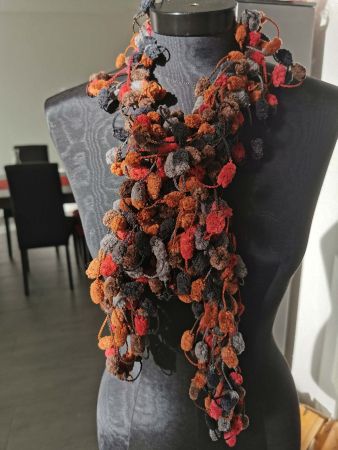 Schal in Herbstfarben, Unikat, NEU