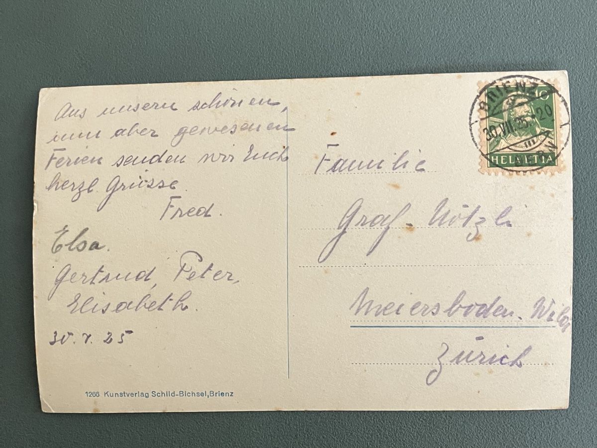 Ansichtskarten: Ansichtskarte Kurhaus, Schweibenalp, Brienz, BE – Gebraucht aus Bauma von Baumer71 1