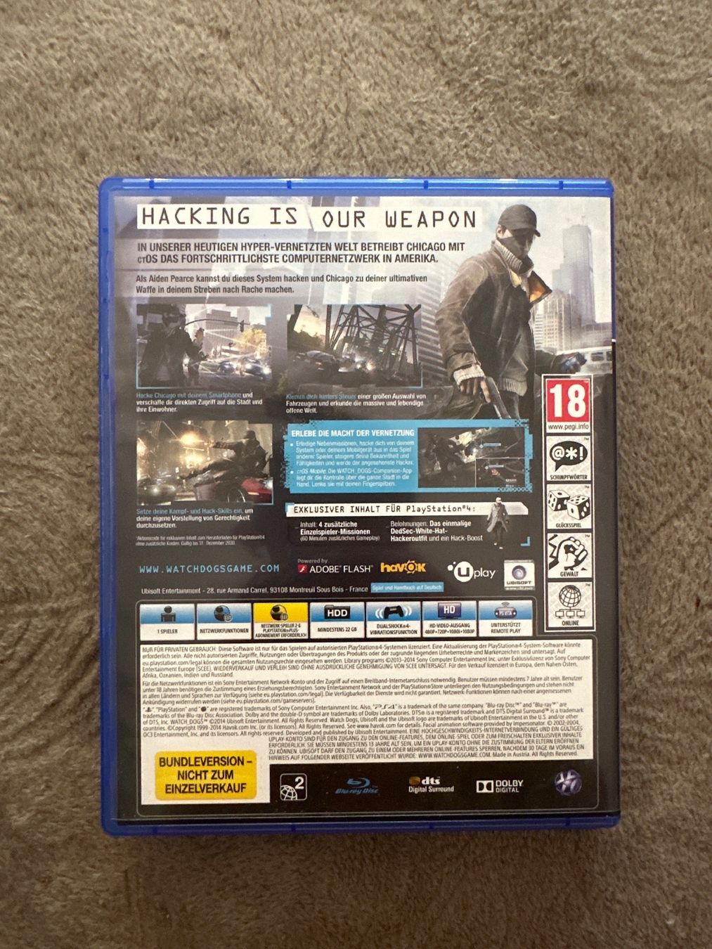 Giochi: Watch Dogs Game PS4 – Usato da Siebnen venduto da luana_cataleya 1