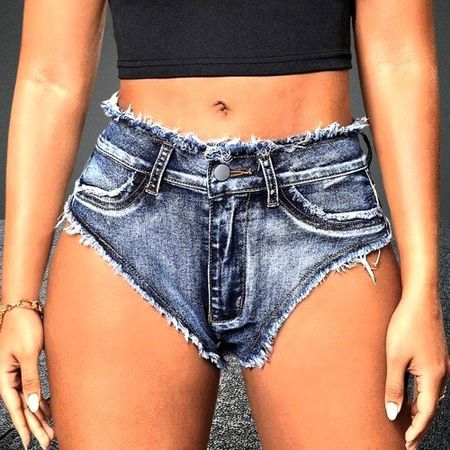 👖🔥Sexy Jeans-Hotpants Used-Look–Stahlblau & Stylisch!🔥👖