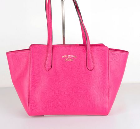🔍 Cabas Swing en cuir grainé rose fuchsia Gucci
