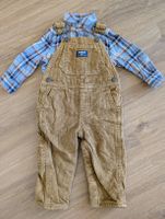Oshkosh, Cord-Latzhose mit Hemd-Body, Grösse 12 Mnt