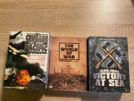 DVD The World at War,Victory at sea,Crusade in The Pacific