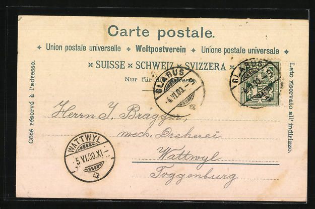 Cartes postales: Litho Glarus, Gesamtansicht, Volksgarten – D'occasion à Berlin par bartko-reher 1