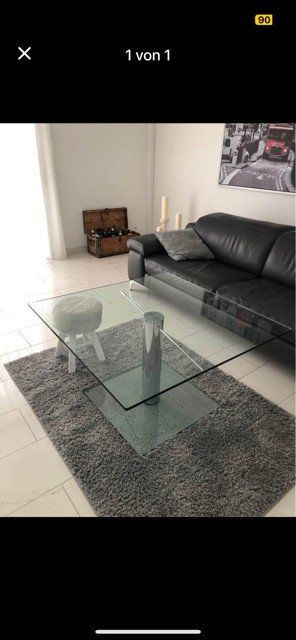 Tische: Salontisch Glas, höhenverstellbar – Gebraucht aus Eglisau von Nada83