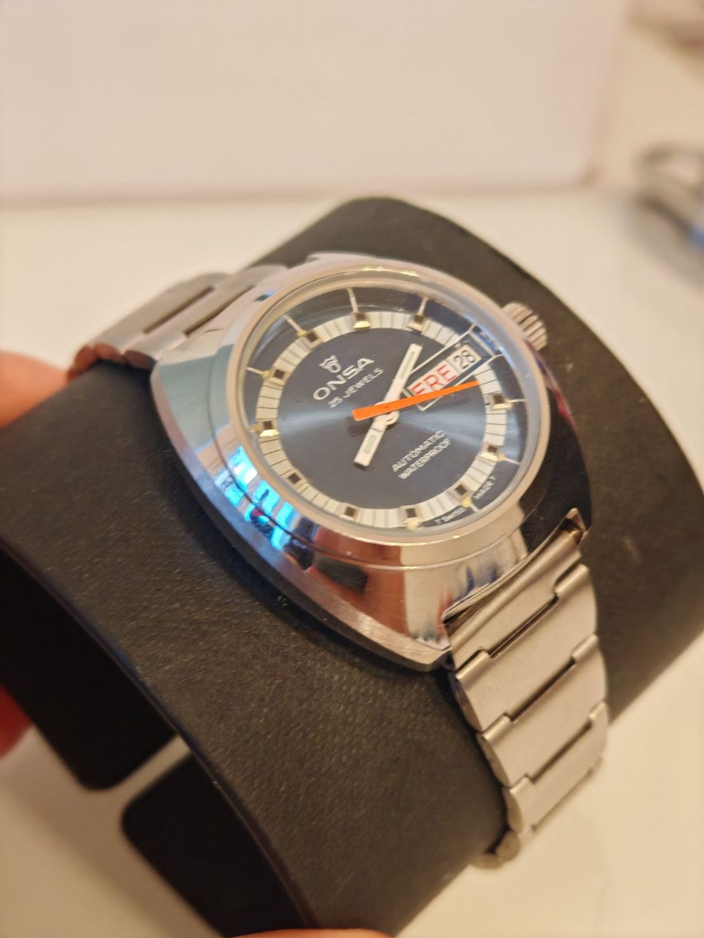 Orologi: Onsa Automatic 25 Jewels Day-Date - Blue Dial – Usato da Lenzburg venduto da rao_n5pj