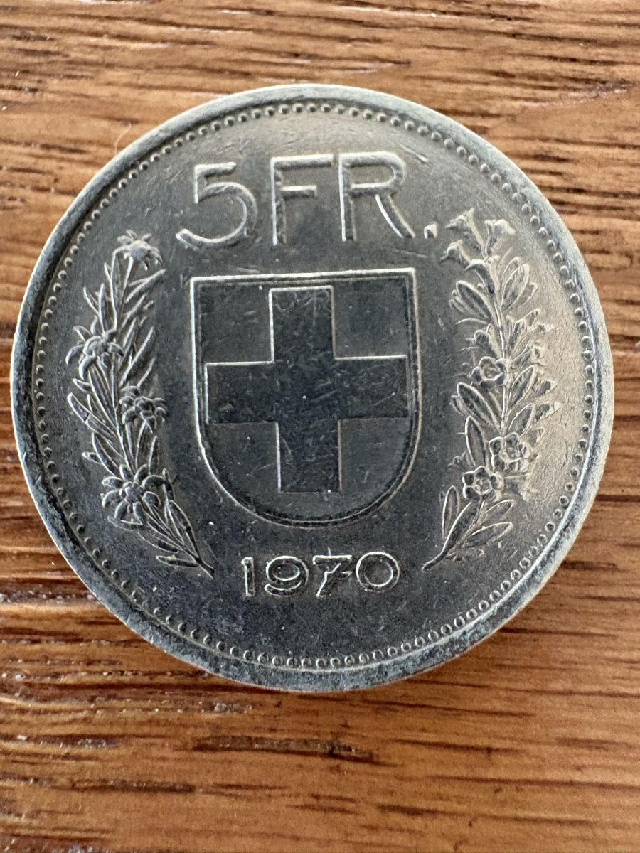 Alle Münzen: 5 Franken 1970 – Gebraucht aus Zufikon von AnMo23