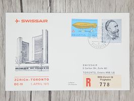CL12 Enveloppe + Timbre Suisse 1975 Thème Aviation