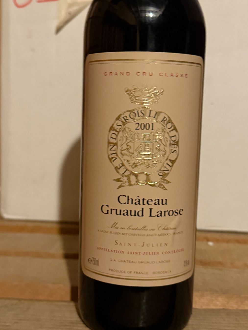 Vino: Château Gruaud-Larose 2001 Saint-Julien – Nuovo (secondo la descrizione) da Roche VD venduto da avediscipule 1
