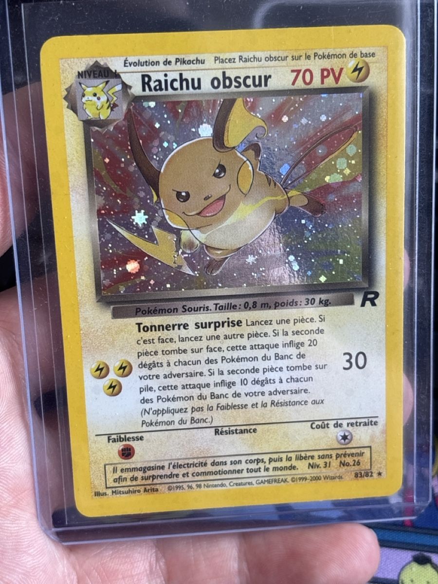 Pokémon Carte collezionabili: Raichu obscur holo FR team rocket – Usato da Puplinge venduto da Collection_Pokepi