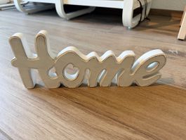 HOME Deko Schriftzug weiss, Shabby Chic Stil