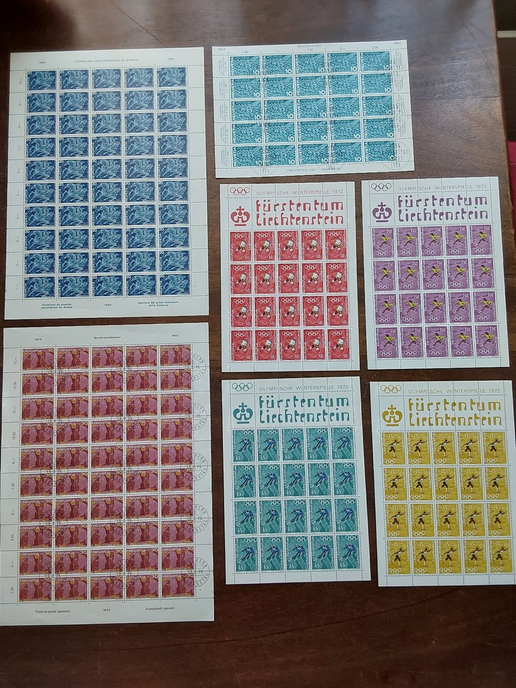 Tutti i francobolli: Erni Hans Briefmarkenbogen 7x zusammen  – Usato da Steinach venduto da Chilli1957