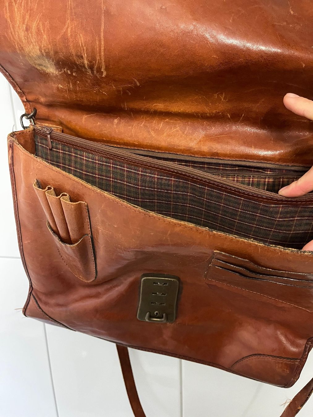 Borse: Burkeley's Leather House Vintage Ledertasche – Usato da Goldswil venduto da cin_m8xy 2