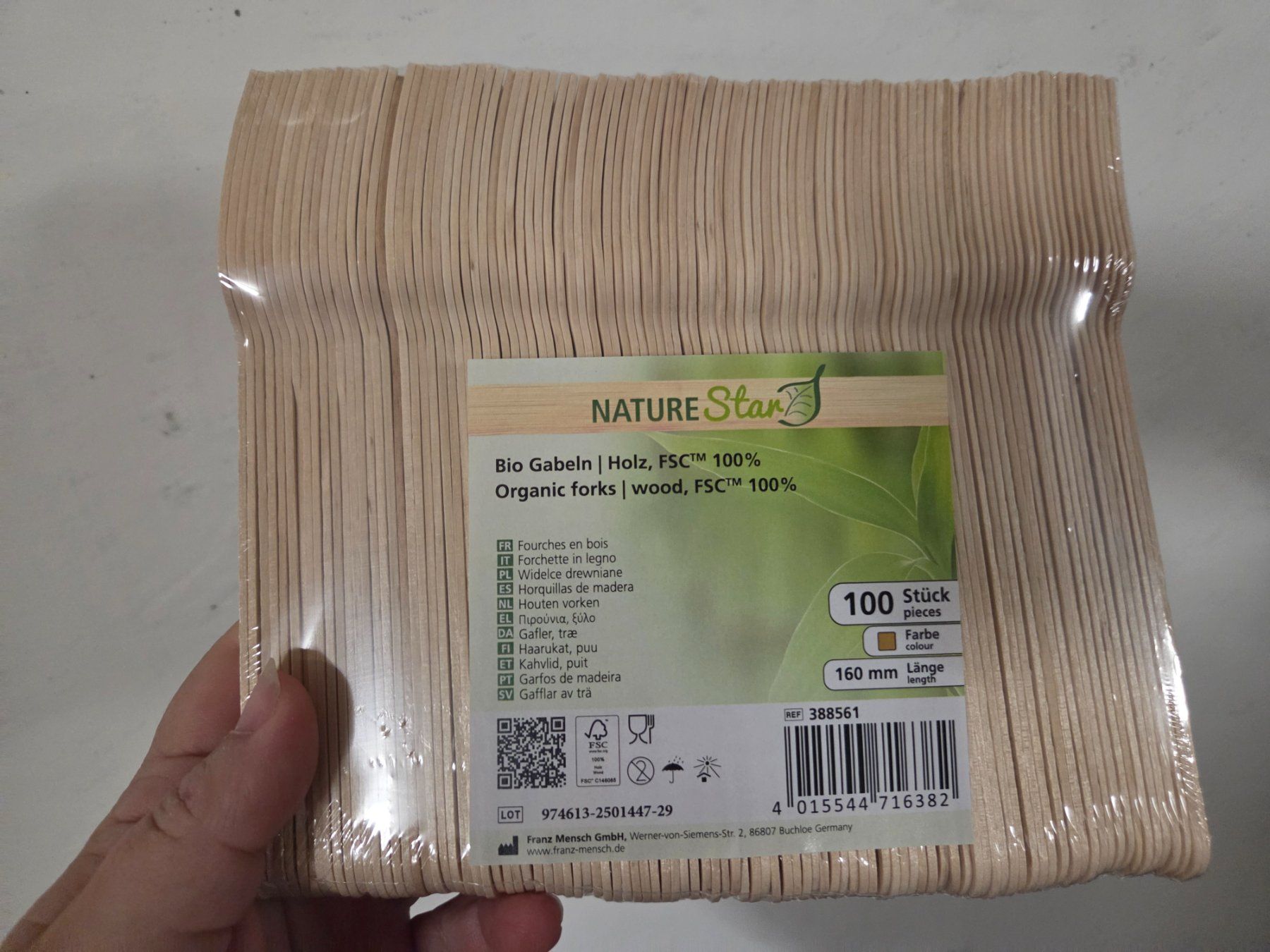 Forchette: Einweg Holzgabeln 16cm 1000 Stück – Nuovo e nell'imballaggio originale da Lachen SZ venduto da SyrinaJ
