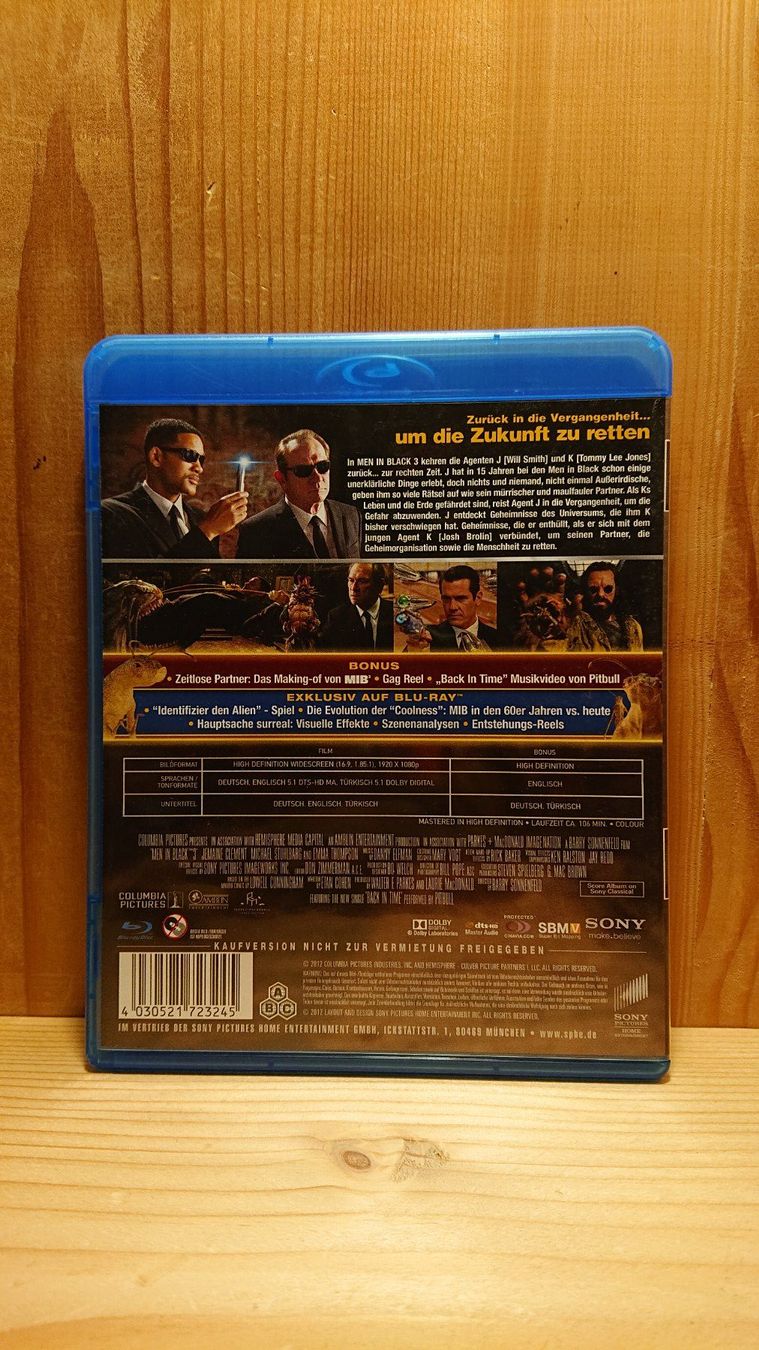 Tutti i DVDs: MEN IN BLACK 3 auf Blu-Ray – Usato da Wilderswil venduto da Exebub 1