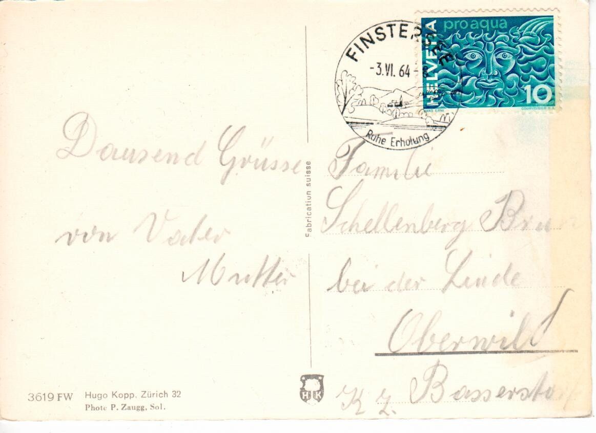 Cartoline postali: Ferienheim Finstersee ZG – Usato da Wolhusen venduto da Curver9 1