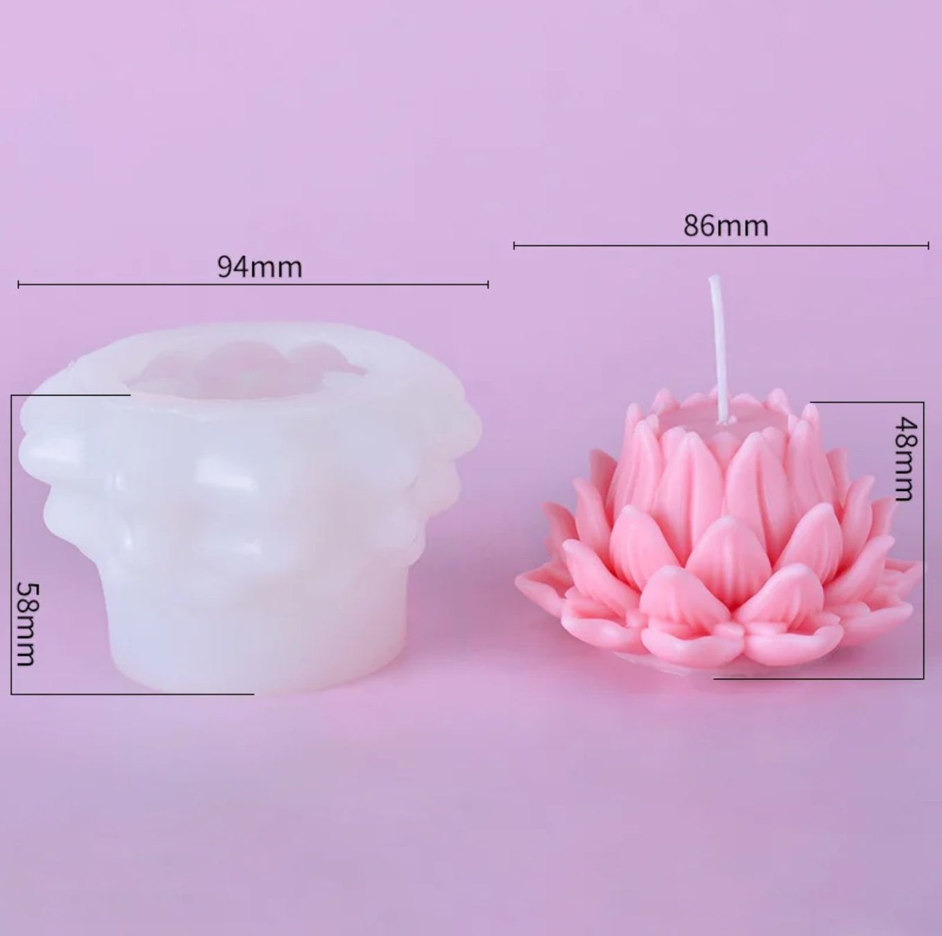 Teglie da forno: Silikonform Kerzenform Lotus – Nuovo e nell'imballaggio originale da Kaltbrunn venduto da schere-stein-papier