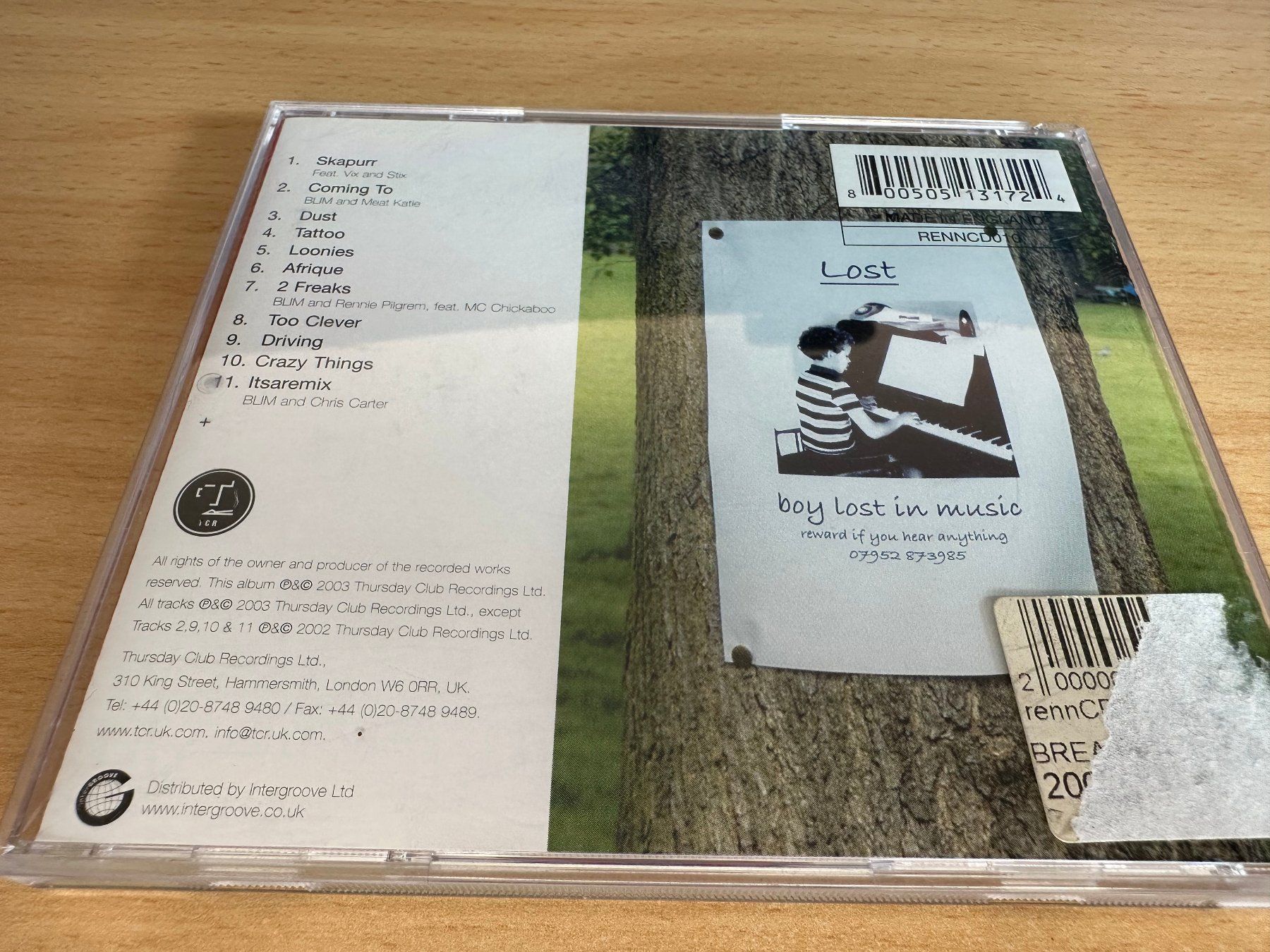 CDs: BLIM – Lost In Music – D'occasion à Rikon im Tösstal par Alpenmutz 1